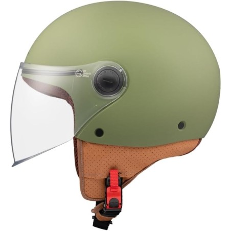 Casco Jet MT Street Solid A6 Verde Opaco Moto Scooter