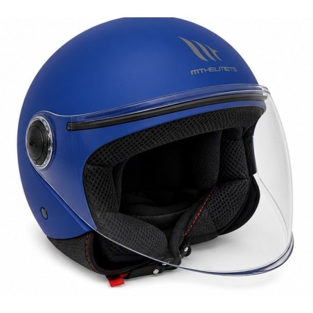 Casco Jet MT Street Solid A7 Blu Opaco Moto Scooter