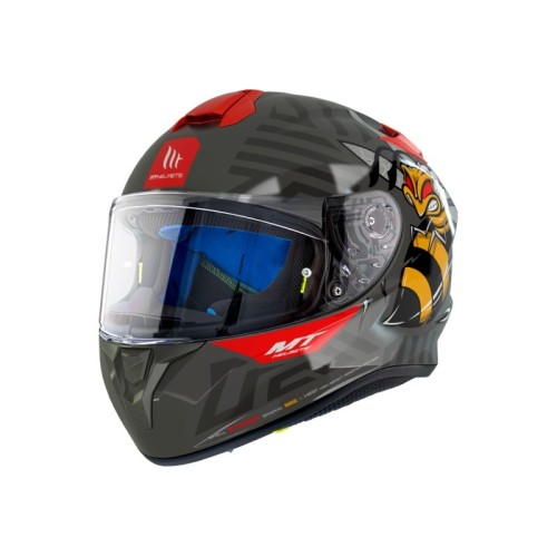Casco Integrale MT Helmets Targo Bee B5 Fluor Red ECE 22.05