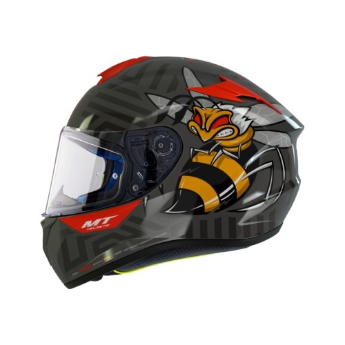 Casco Integrale MT Helmets Targo Bee B5 Fluor Red ECE 22.05