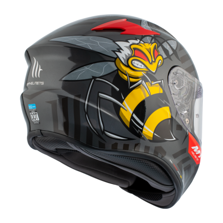 Casco Integrale MT Helmets Targo Bee B5 Fluor Red ECE 22.05