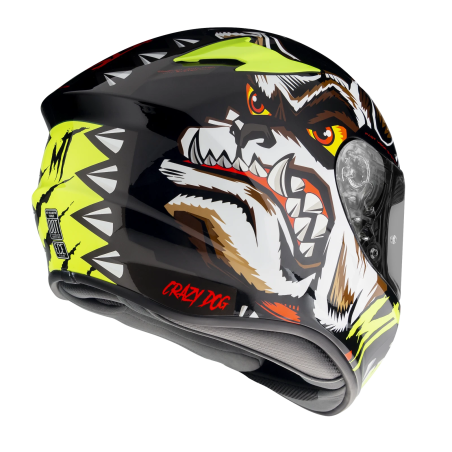 Casco Integrale MT Targo Crazydog G3 Giallo Fluo ECE 22.05
