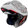 Casco Modulare MT Atom SV Opened B5 Bianco Rosso ECE 22.05