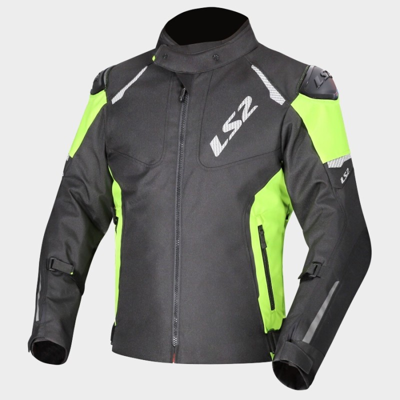 Giacca Moto LS2 Zoom Man Black Yellow Impermeabile