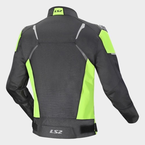 Giacca Moto LS2 Zoom Man Black Yellow Impermeabile