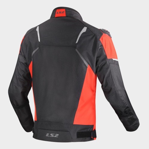 Giacca Moto LS2 Zoom Man Black Red Impermeabile