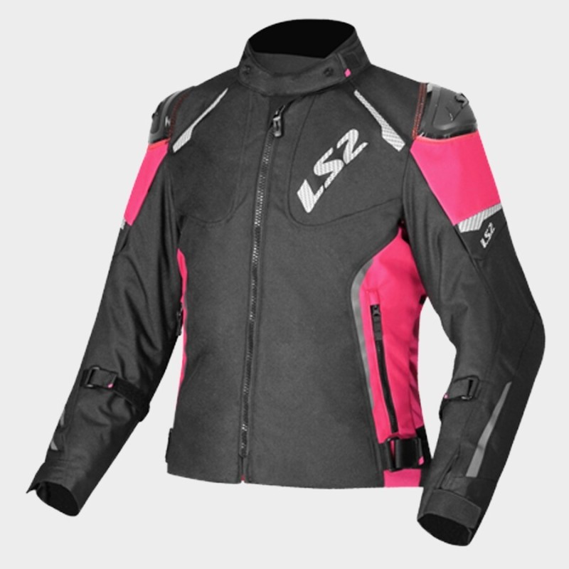 Giacca Moto Donna LS2 Zoom Black Pink Impermeabile Touring