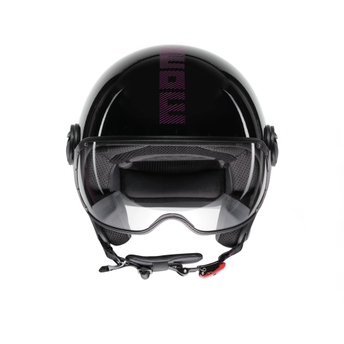 Casco Jet MOMO FGTR Classic Stripes Nero Fucsia ECE 22.06