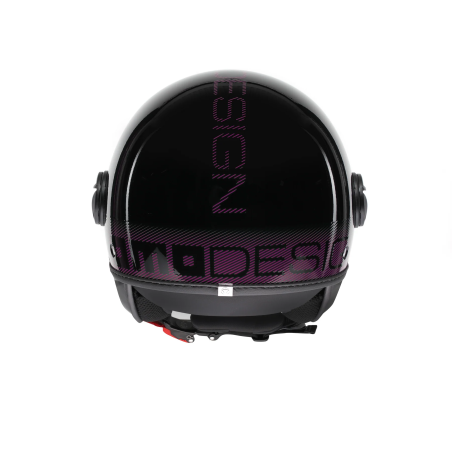 Casco Jet MOMO FGTR Classic Stripes Nero Fucsia ECE 22.06