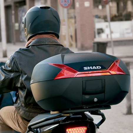 SHAD SH47 Bauletto Moto Scooter 47L Nero Rosso D0B47206