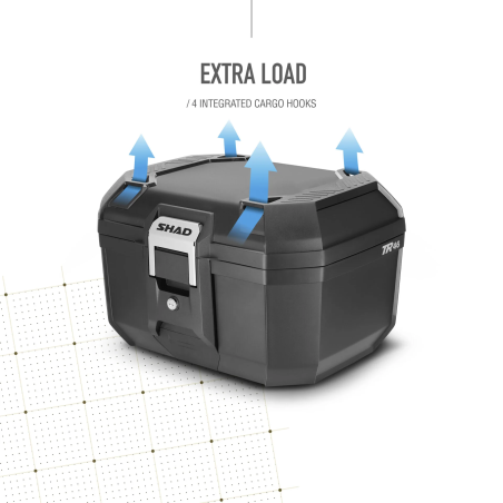 SHAD TR46 TERRA Bauletto Moto Nero 46 Litri D0TR46100