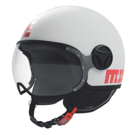 Casco Jet MOMO Design FGTR Classic Arctic White Poppy