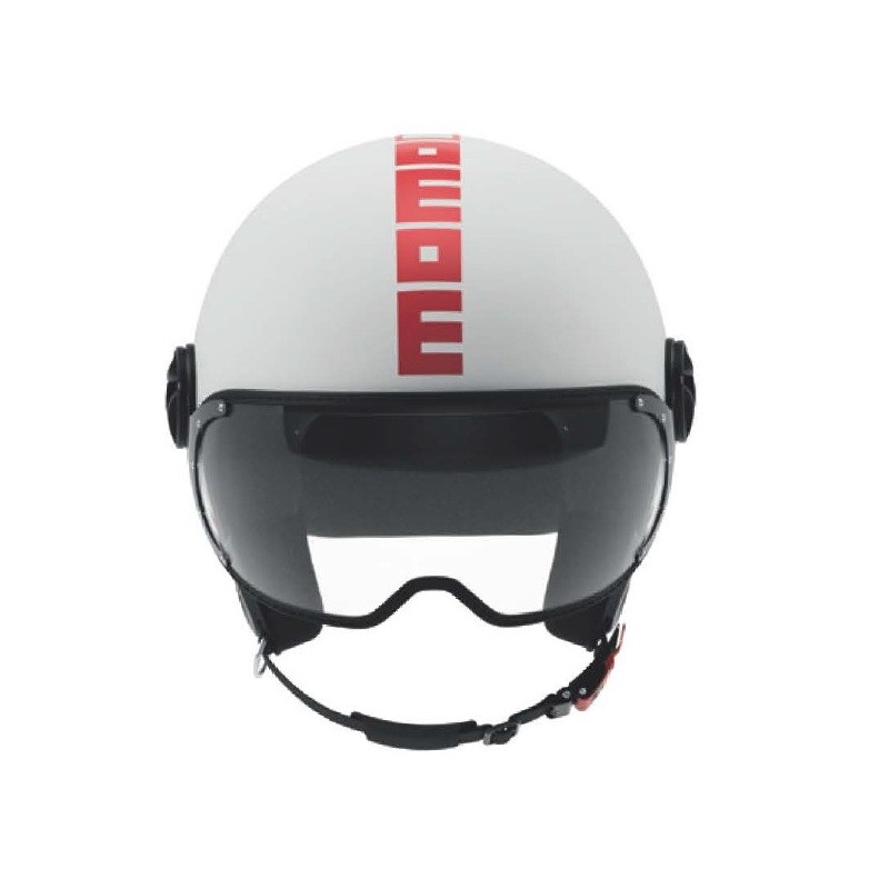 Casco Jet MOMO Design FGTR Classic Arctic White Poppy