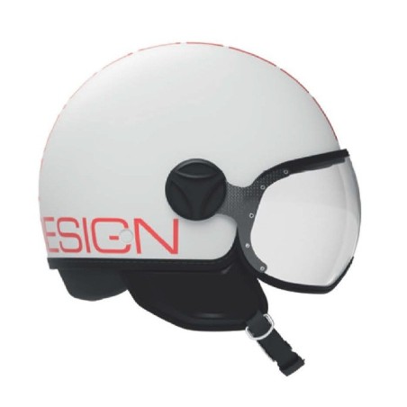 Casco Jet MOMO Design FGTR Classic Arctic White Poppy