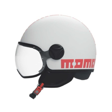 Casco Jet MOMO Design FGTR Classic Arctic White Poppy