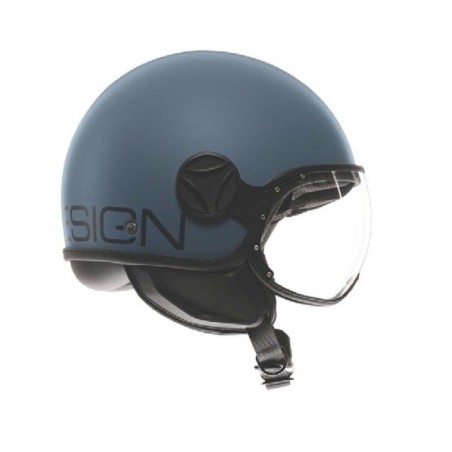 Casco Jet MOMO Design FGTR Classic Matt Dusty Blue / Blue