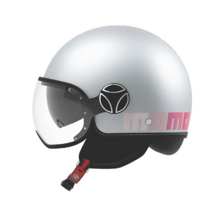 Casco Jet MOMO Design FGTR EVO Gradial Ice Grey Pink