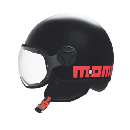 Casco Jet MOMO Design FGTR Classic Twofold Black Blue Red