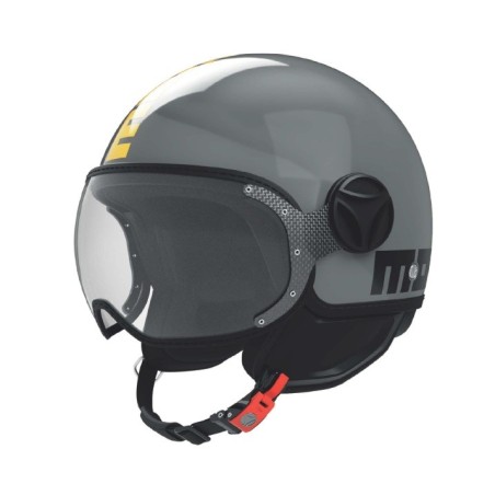 Casco Jet MOMO Design FGTR Classic Twofold Grey Yellow Stone