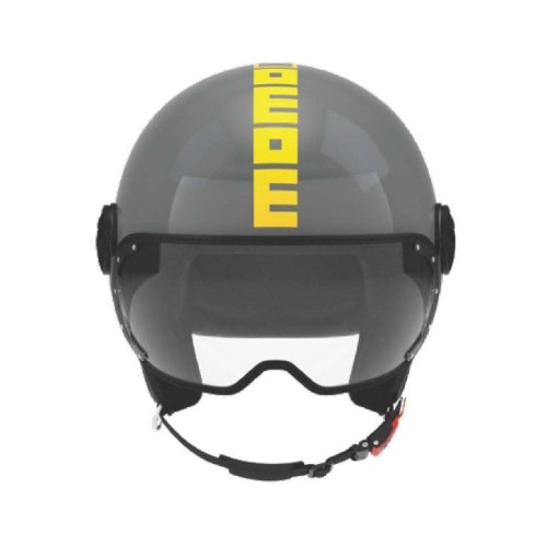 Casco Jet MOMO Design FGTR Classic Twofold Grey Yellow Stone