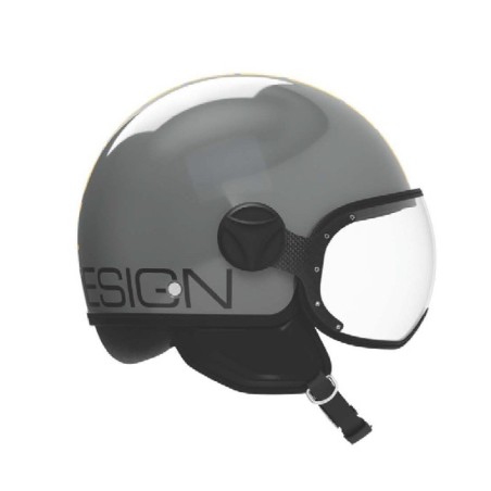 Casco Jet MOMO Design FGTR Classic Twofold Grey Yellow Stone